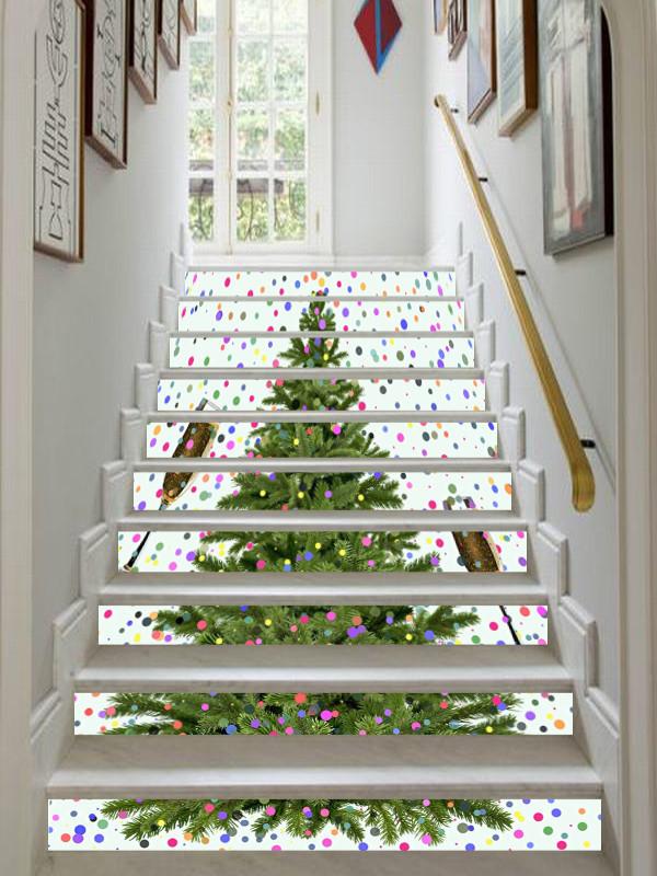 3D Christmas Tree 318 Stair Risers Wallpaper AJ Wallpaper