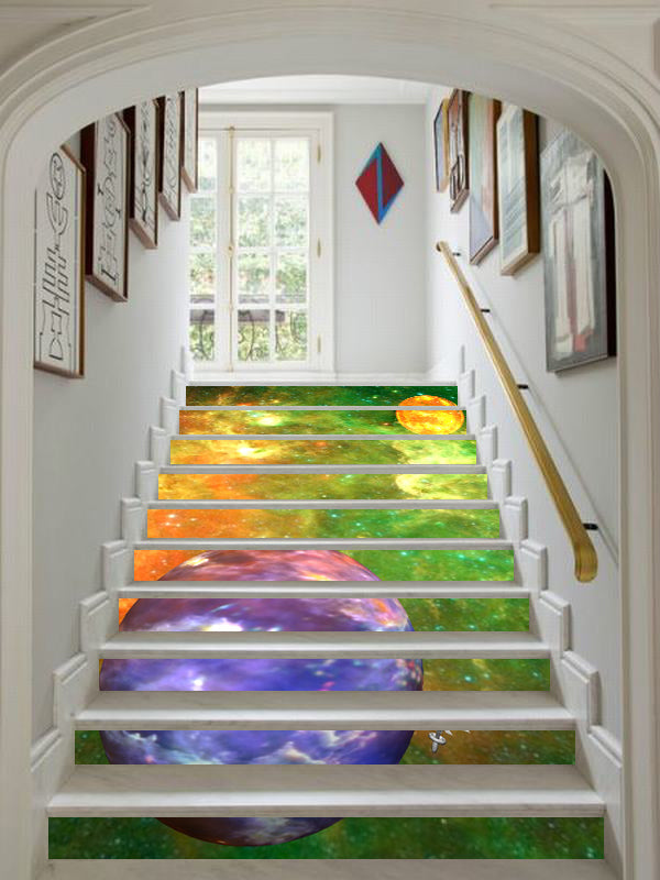 3D Galaxy Planet 115 Stair Risers