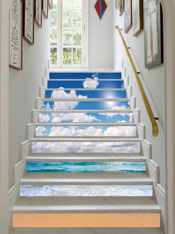 3D Beach Nature Scenery 212 Stair Risers Wallpaper AJ Wallpaper