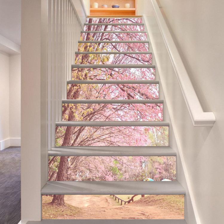3D Cherry Blossoms 366 Stair Risers Wallpaper AJ Wallpaper