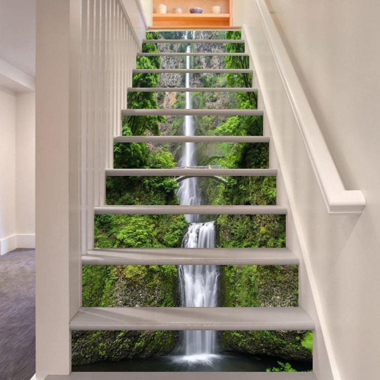 3D Waterfall 2569 Stair Risers Wallpaper AJ Wallpaper