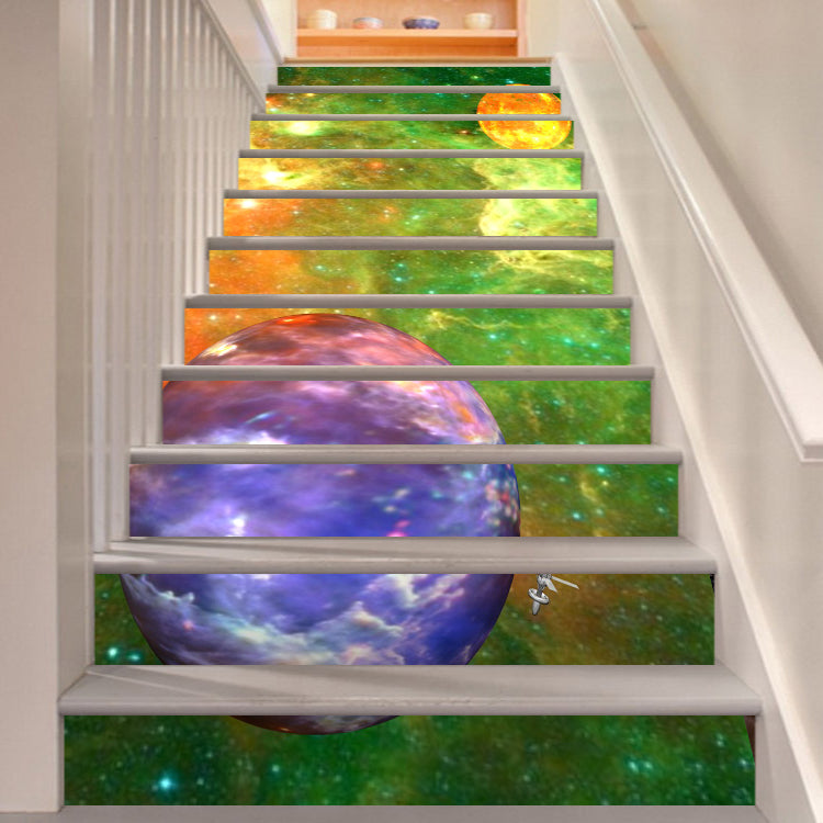 3D Galaxy Planet 115 Stair Risers