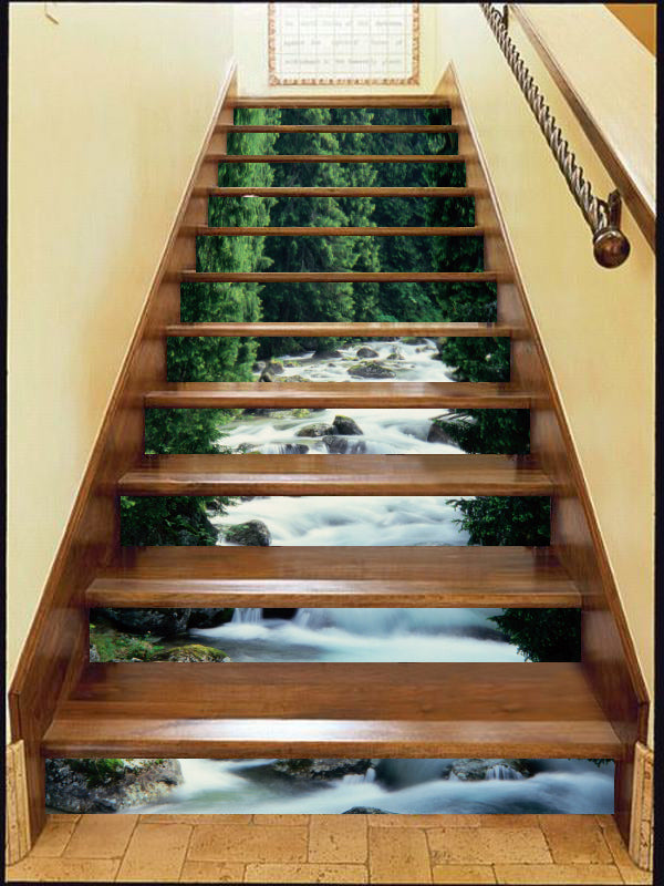 3D Cold Summer Water 157 Stair Risers