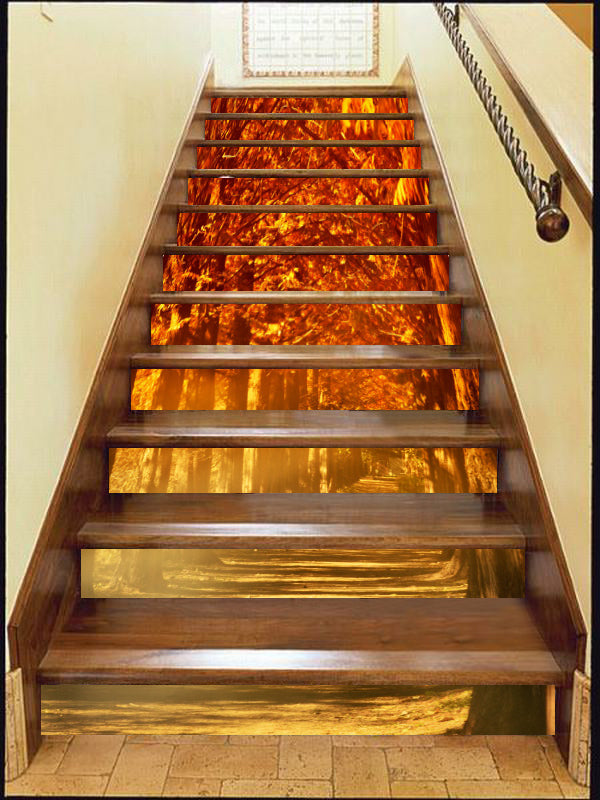 3D Golden Woods 083 Stair Risers