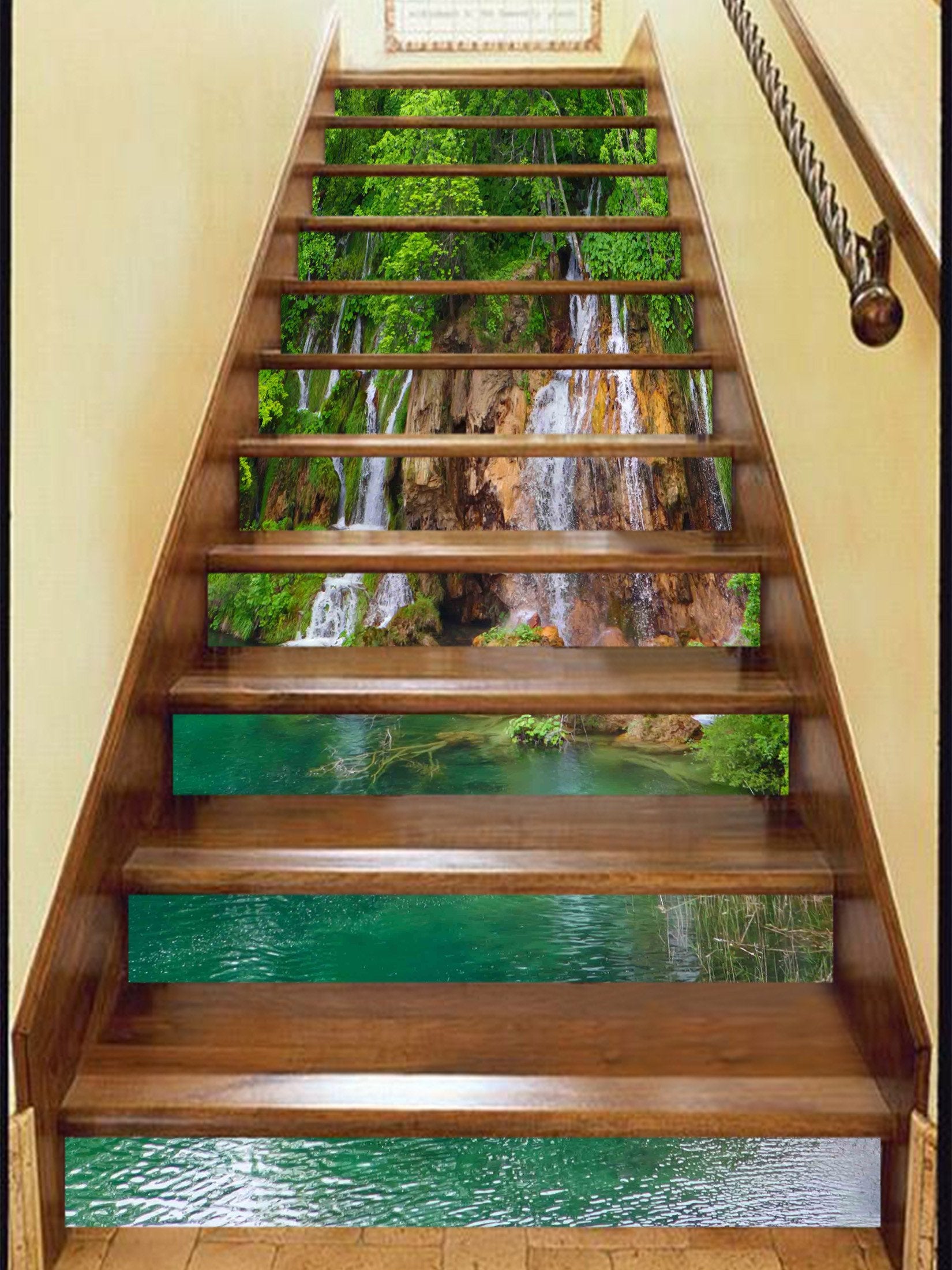 3D Lake Source Water 721 Stair Risers Wallpaper AJ Wallpaper