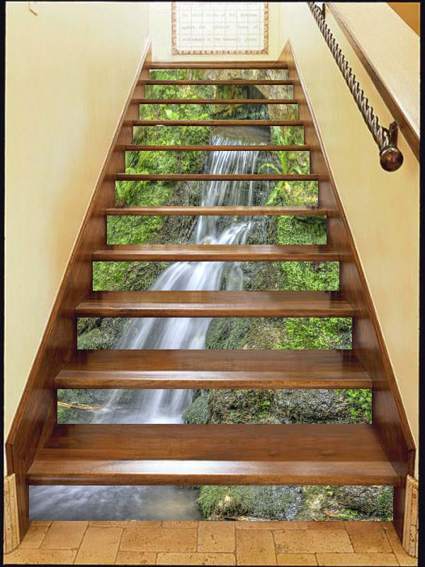 3D Free Waterfall 112 Stair Risers