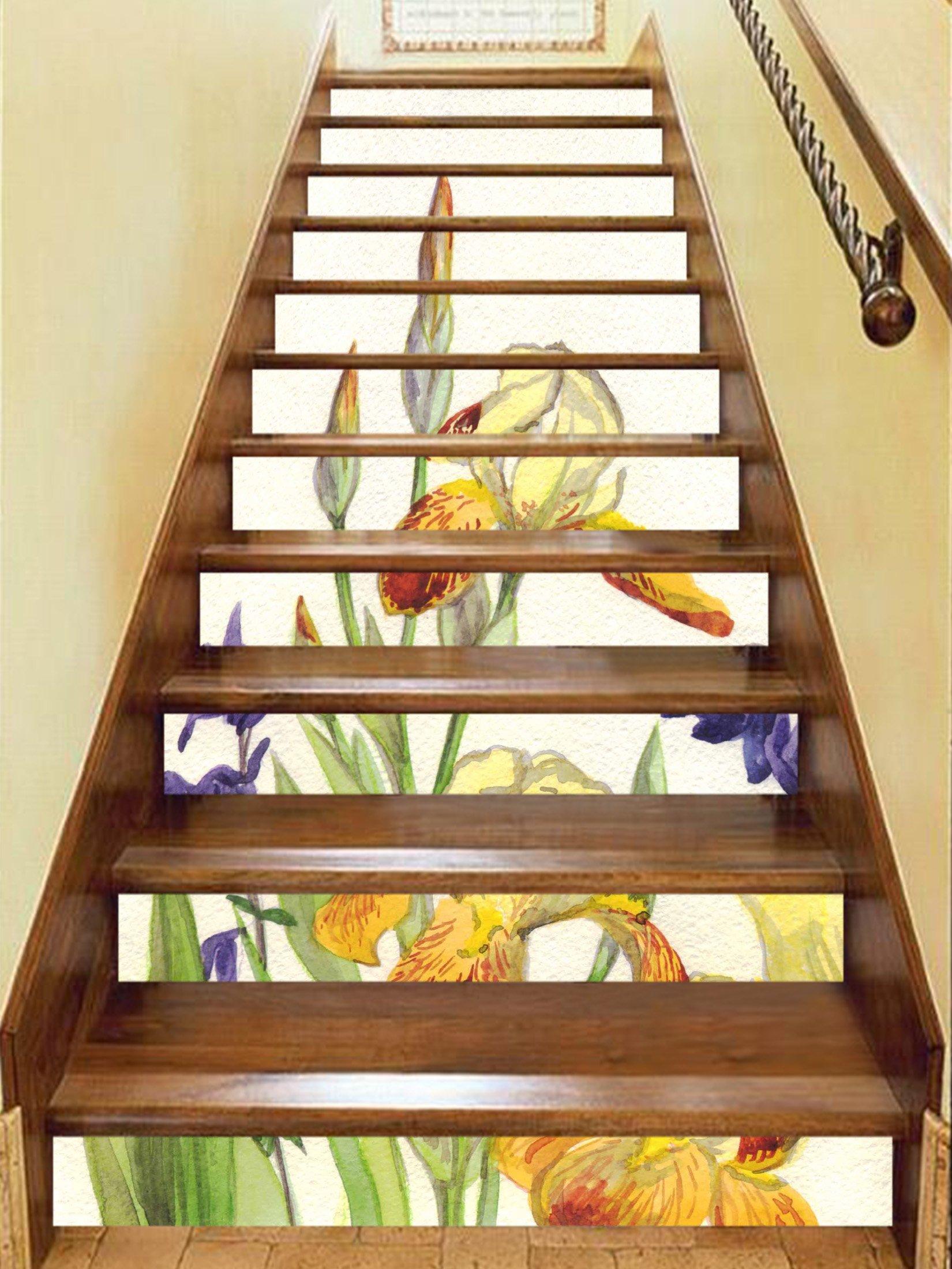 3D Flowers 772 Stair Risers Wallpaper AJ Wallpaper