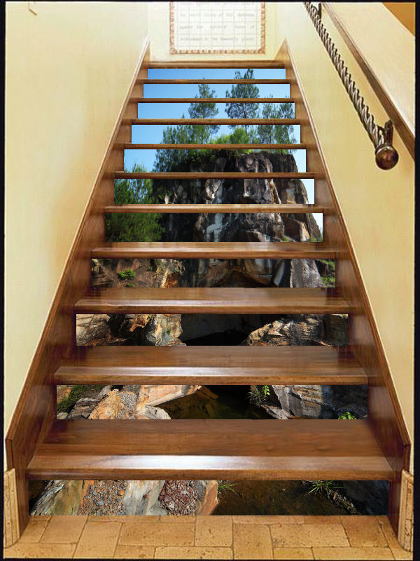 3D Tough Steep Rock Face 162 Stair Risers
