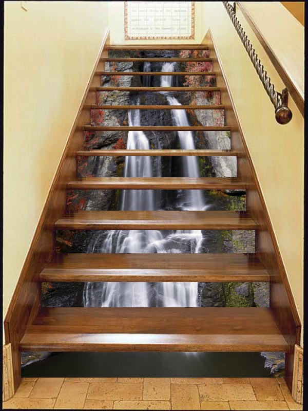 3D River Gurgling 123 Stair Risers