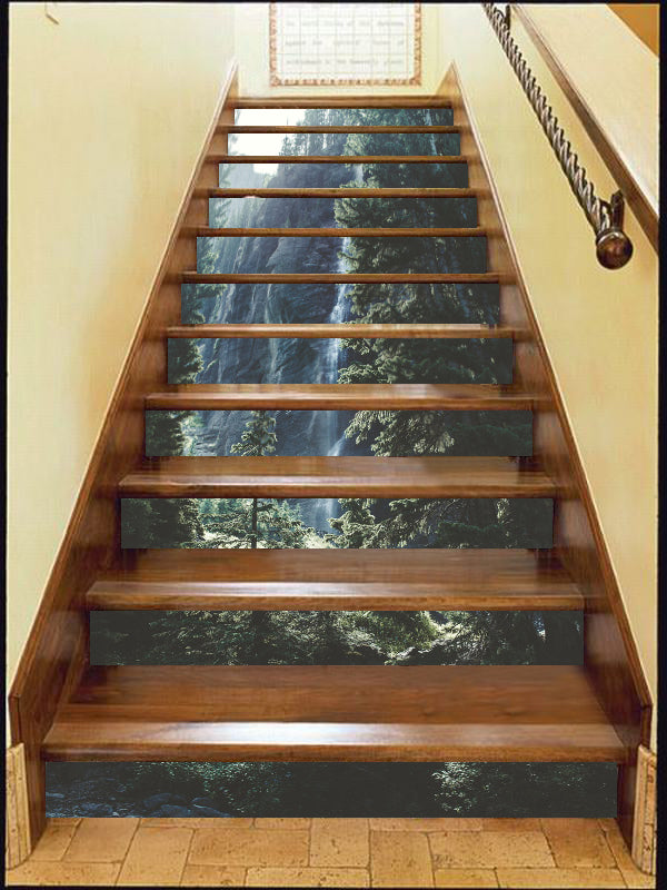 3D Dark Woods View 108 Stair Risers
