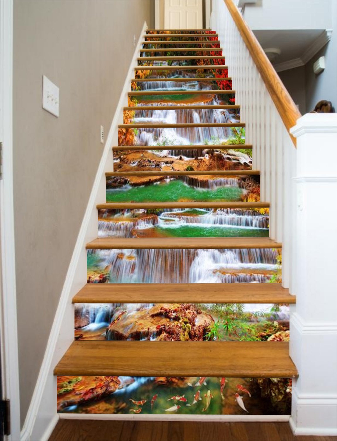 3D Beautiful River 786 Stair Risers Wallpaper AJ Wallpaper
