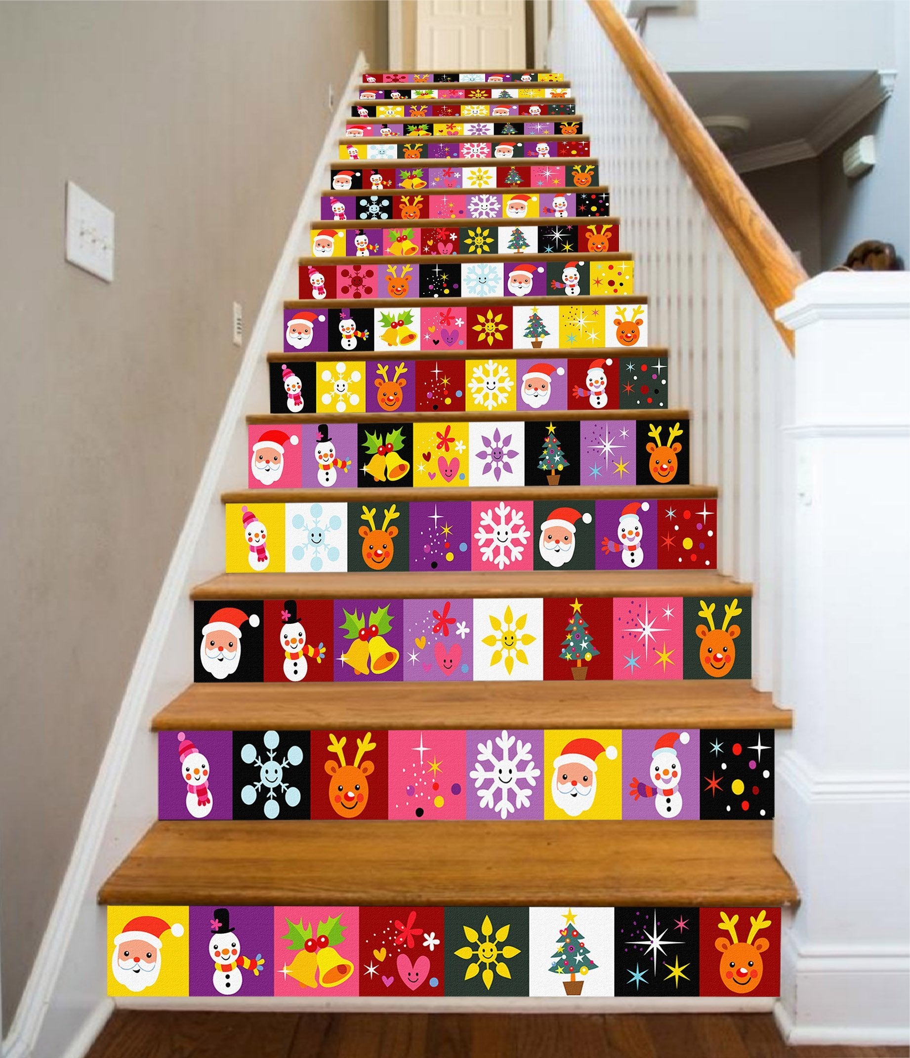 3D Cartoon Santa Claus 88 Stair Risers Wallpaper AJ Wallpaper