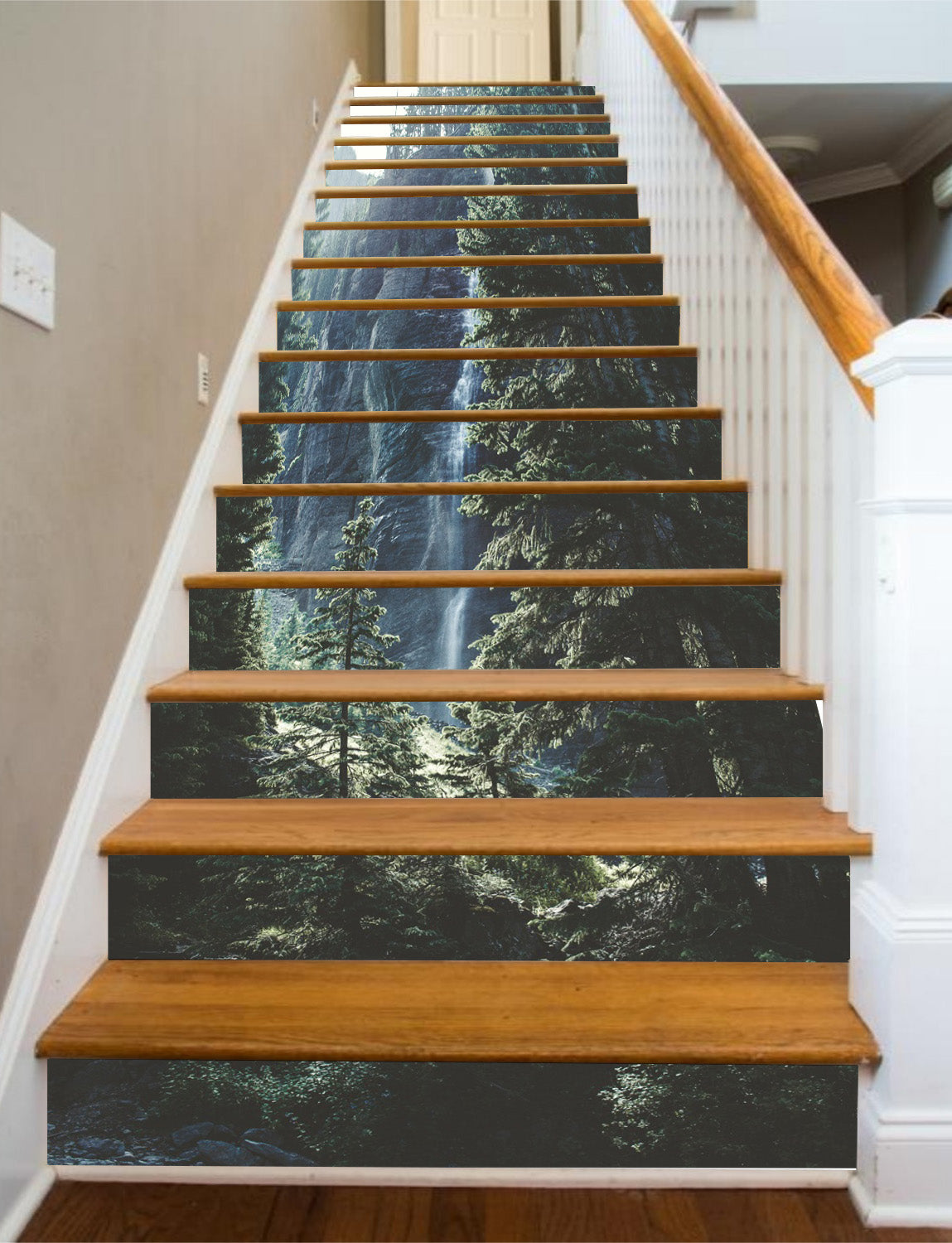 3D Dark Woods View 108 Stair Risers