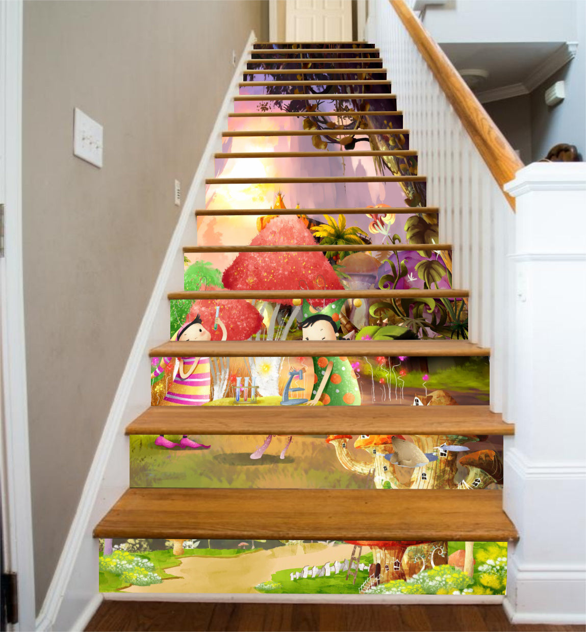 3D Beautiful Fairy Tale World 153 Stair Risers