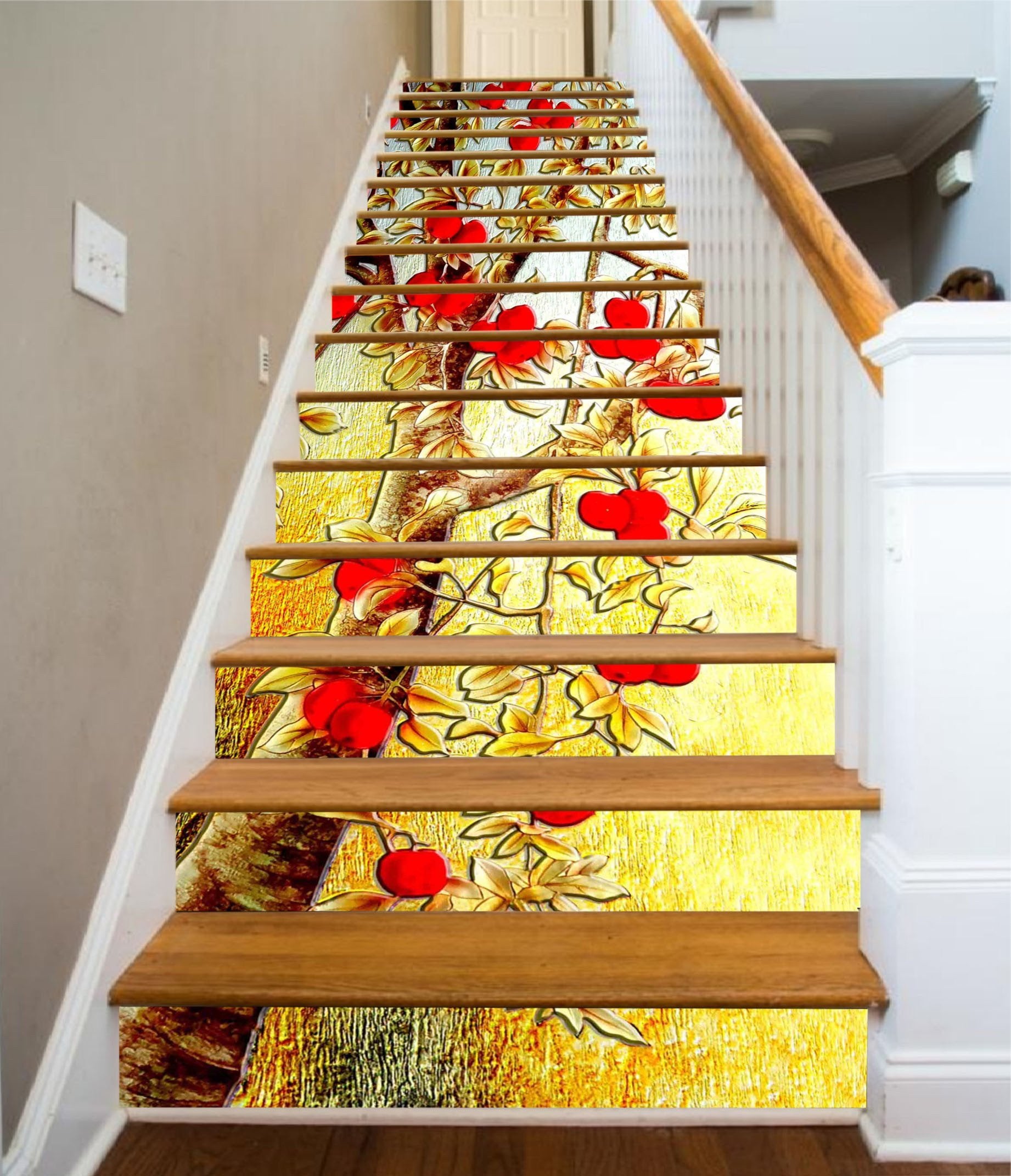 3D Fruits Trees 1454 Stair Risers Wallpaper AJ Wallpaper