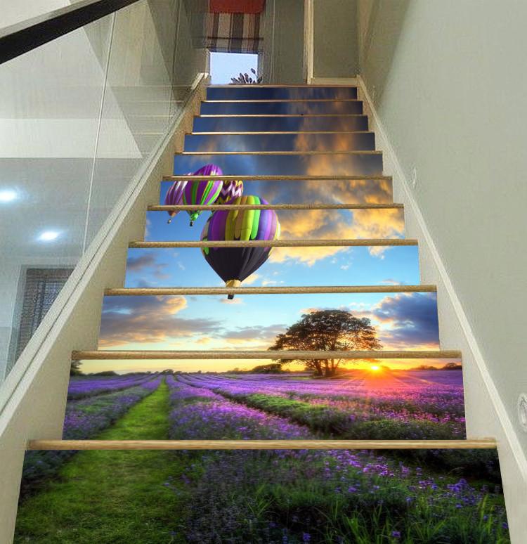 3D Flowers Field 117 Stair Risers Wallpaper AJ Wallpaper