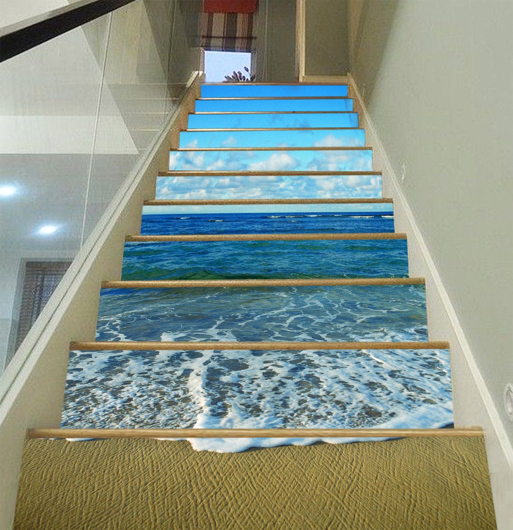 3D Sea Scenery 769 Stair Risers Wallpaper AJ Wallpaper
