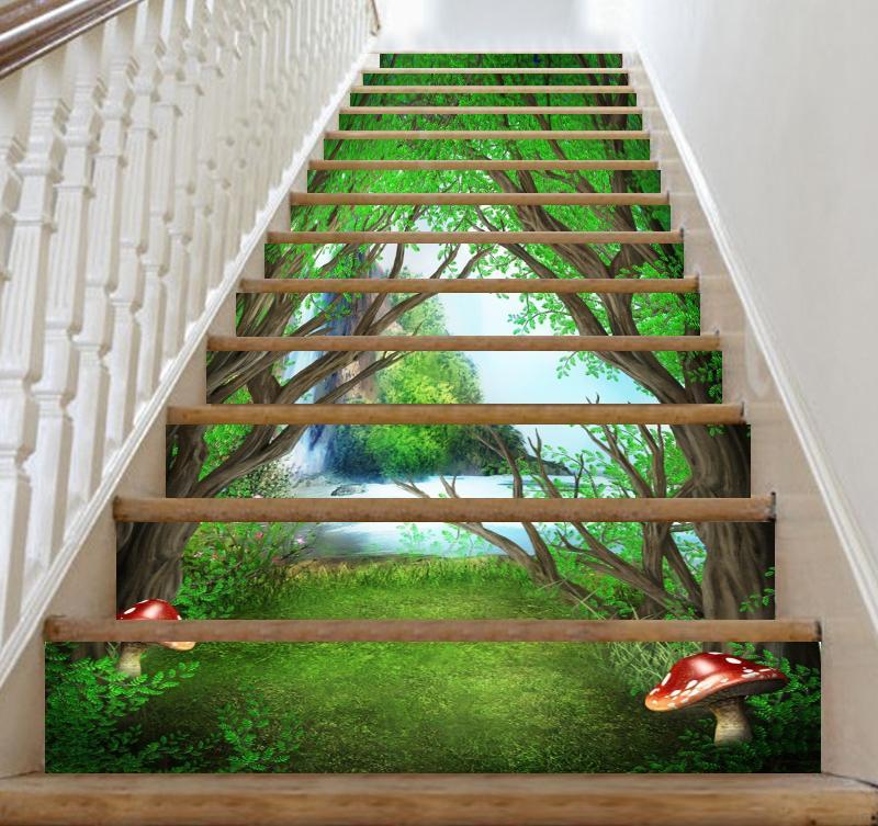 3D Jungle 4639 Stair Risers Wallpaper AJ Wallpaper