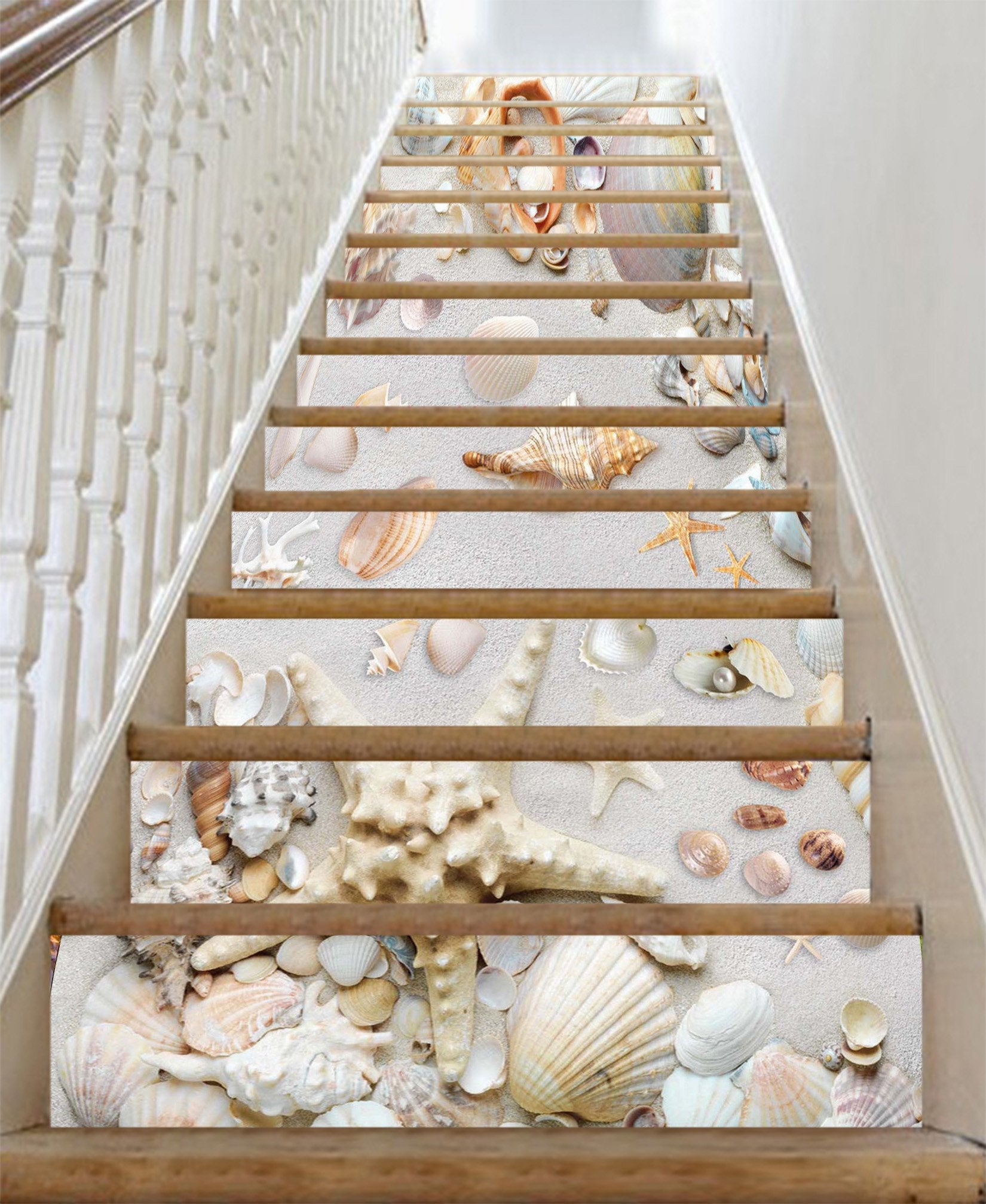 3D Beach Treasures 427 Stair Risers Wallpaper AJ Wallpaper