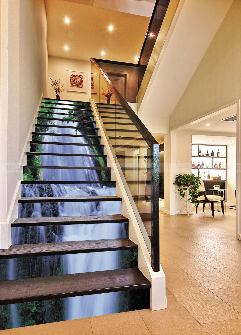 3D Bumpy River 310 Stair Risers Wallpaper AJ Wallpaper