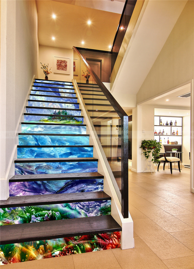 3D Dreamy And Beautiful Sea Bottom 139 Stair Risers