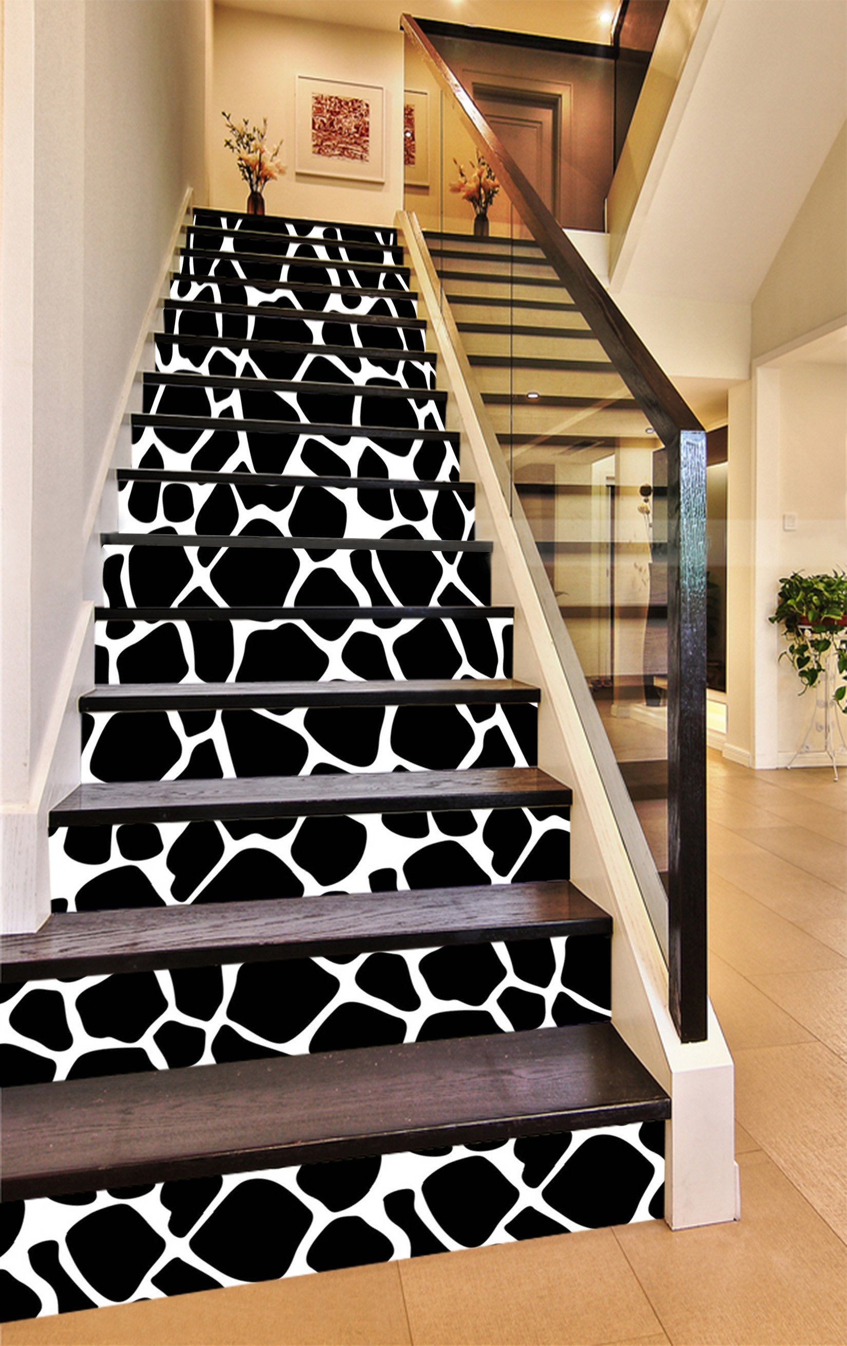 3D Black Spots 1145 Stair Risers Wallpaper AJ Wallpaper