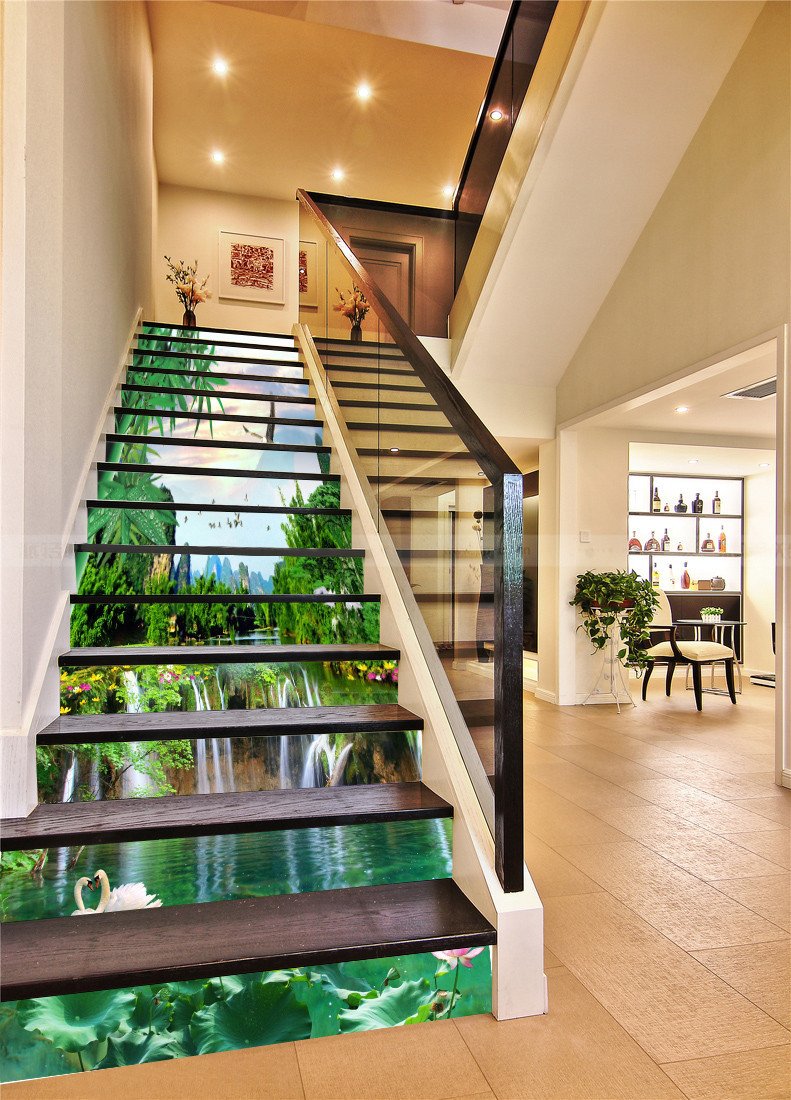 3D Pretty Natural Scenery 301 Stair Risers Wallpaper AJ Wallpaper
