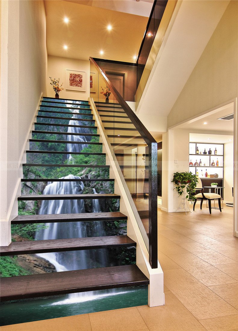 3D Jumping River 317 Stair Risers Wallpaper AJ Wallpaper