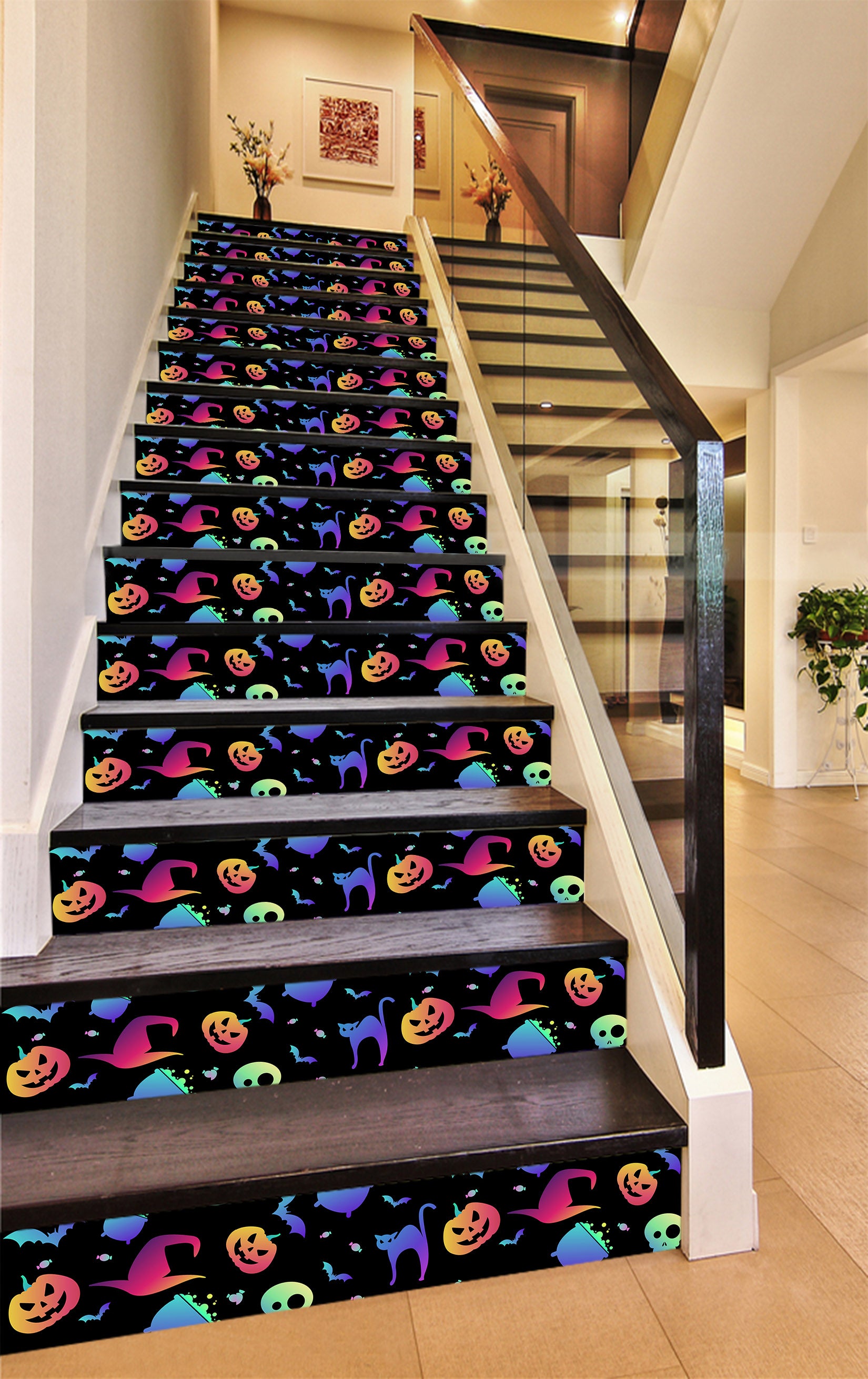 3D Theme Halloween 661 Stair Risers