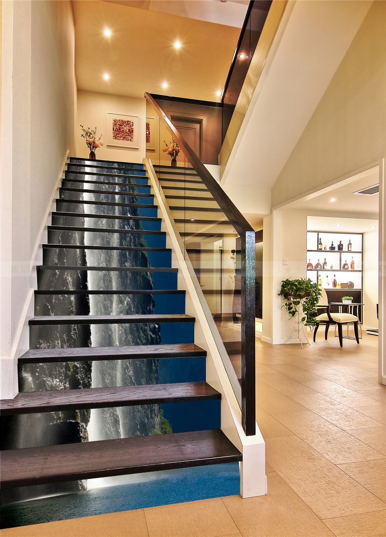 3D Waterfall 6495 Stair Risers Wallpaper AJ Wallpaper
