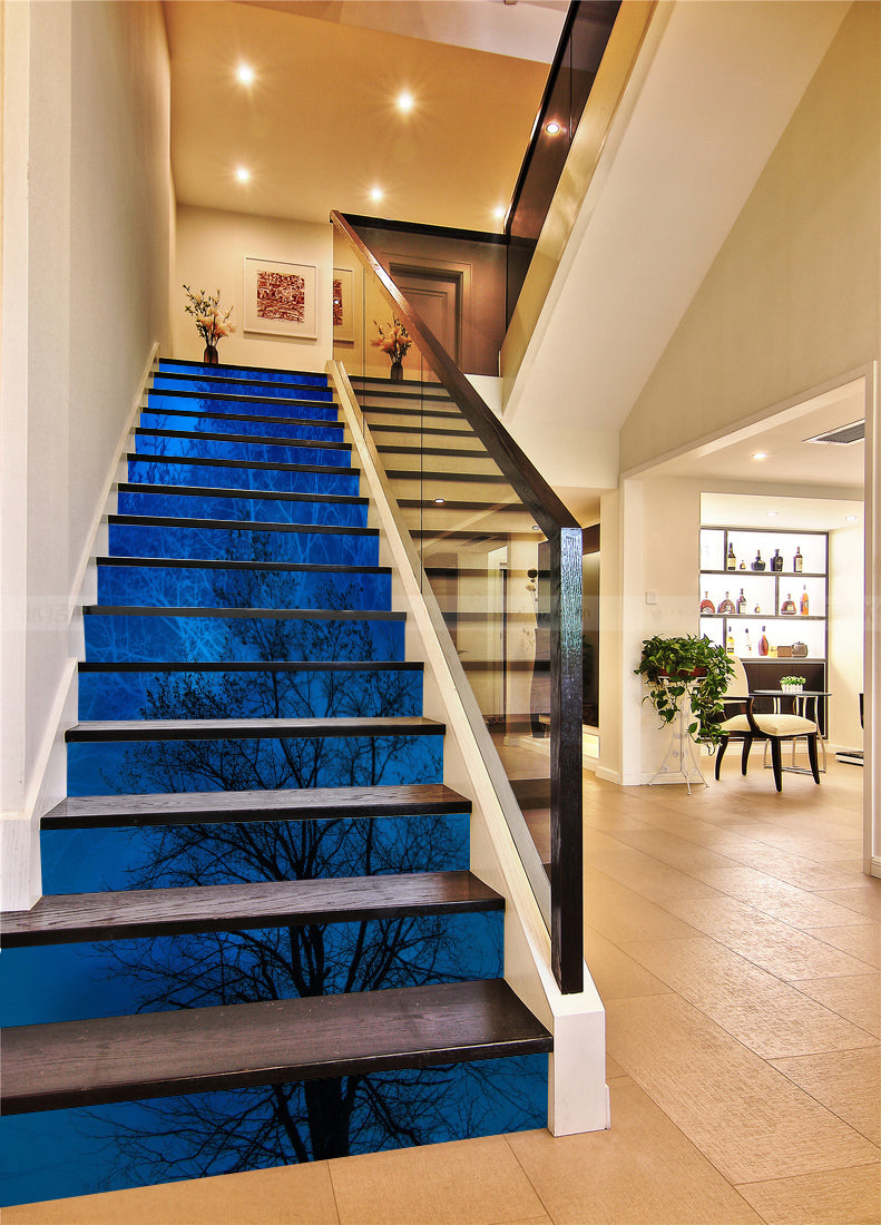3D Dead Tree In The Dark Night 120 Stair Risers
