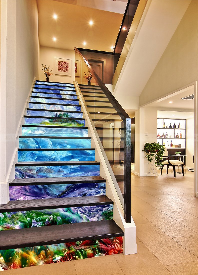 3D Ocean 4258 Stair Risers Wallpaper AJ Wallpaper