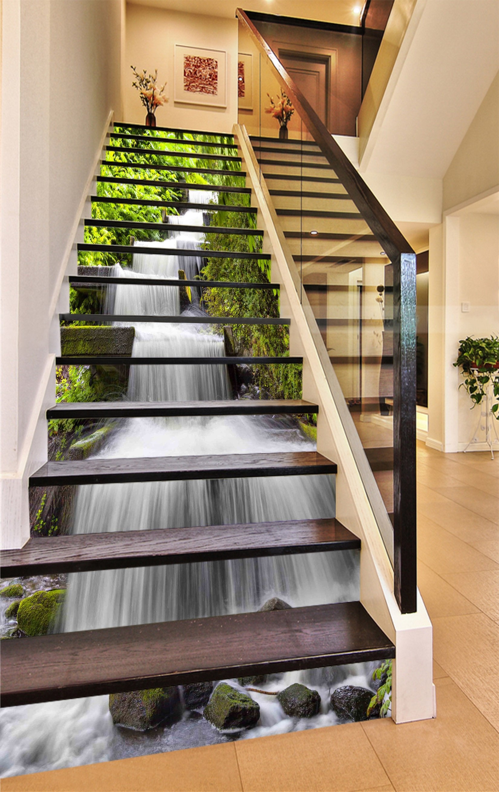 3D Beautiful River 1112 Stair Risers Wallpaper AJ Wallpaper