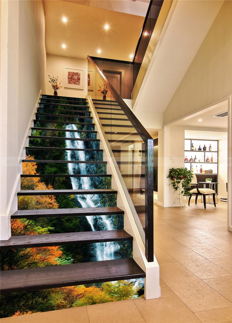 3D Slender Stream 127 Stair Risers Wallpaper AJ Wallpaper