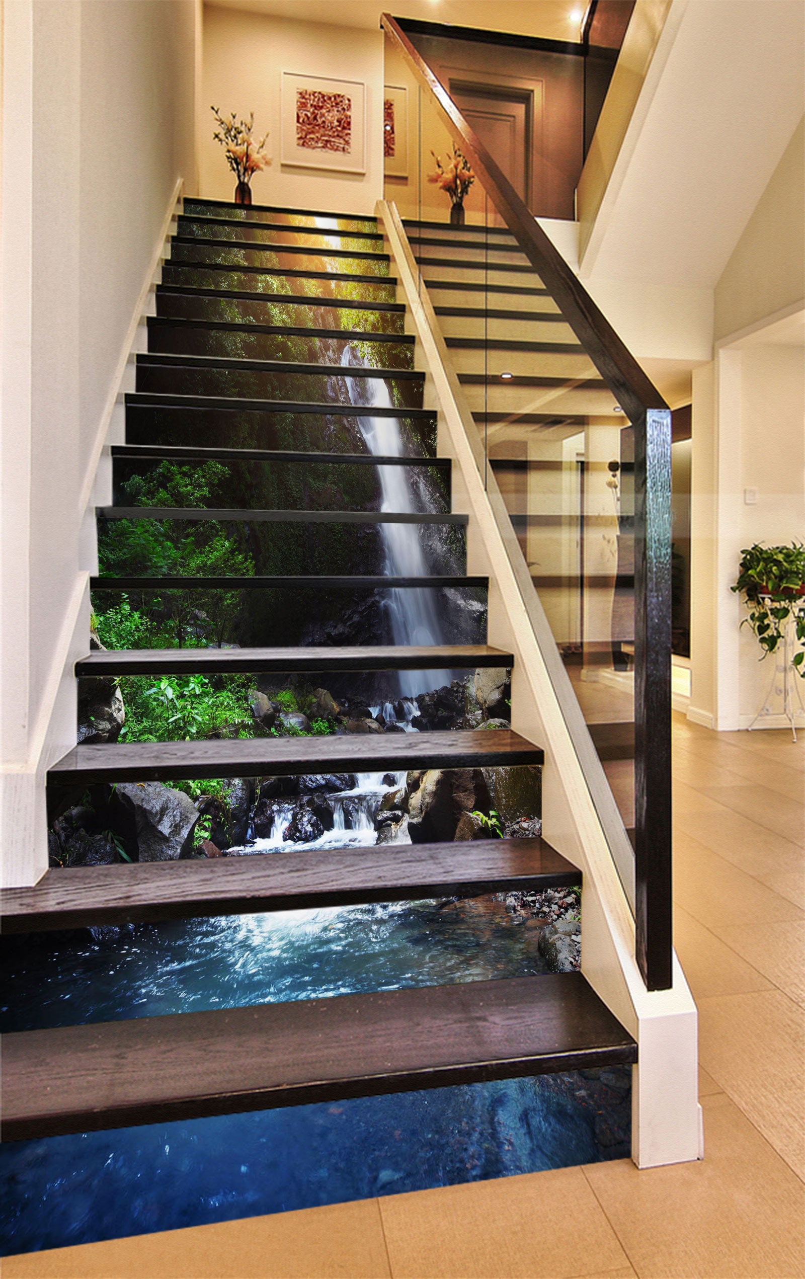 3D Quiet Water In The Depths 406 Stair Risers