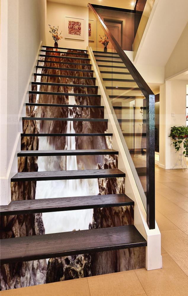3D Bare Mountains 611 Stair Risers Wallpaper AJ Wallpaper