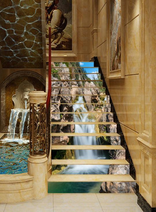 3D Riverside Stones 660 Stair Risers Wallpaper AJ Wallpaper