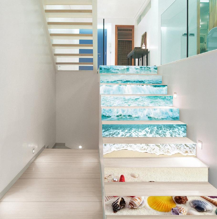 3D Beach Treasures 60 Stair Risers Wallpaper AJ Wallpaper
