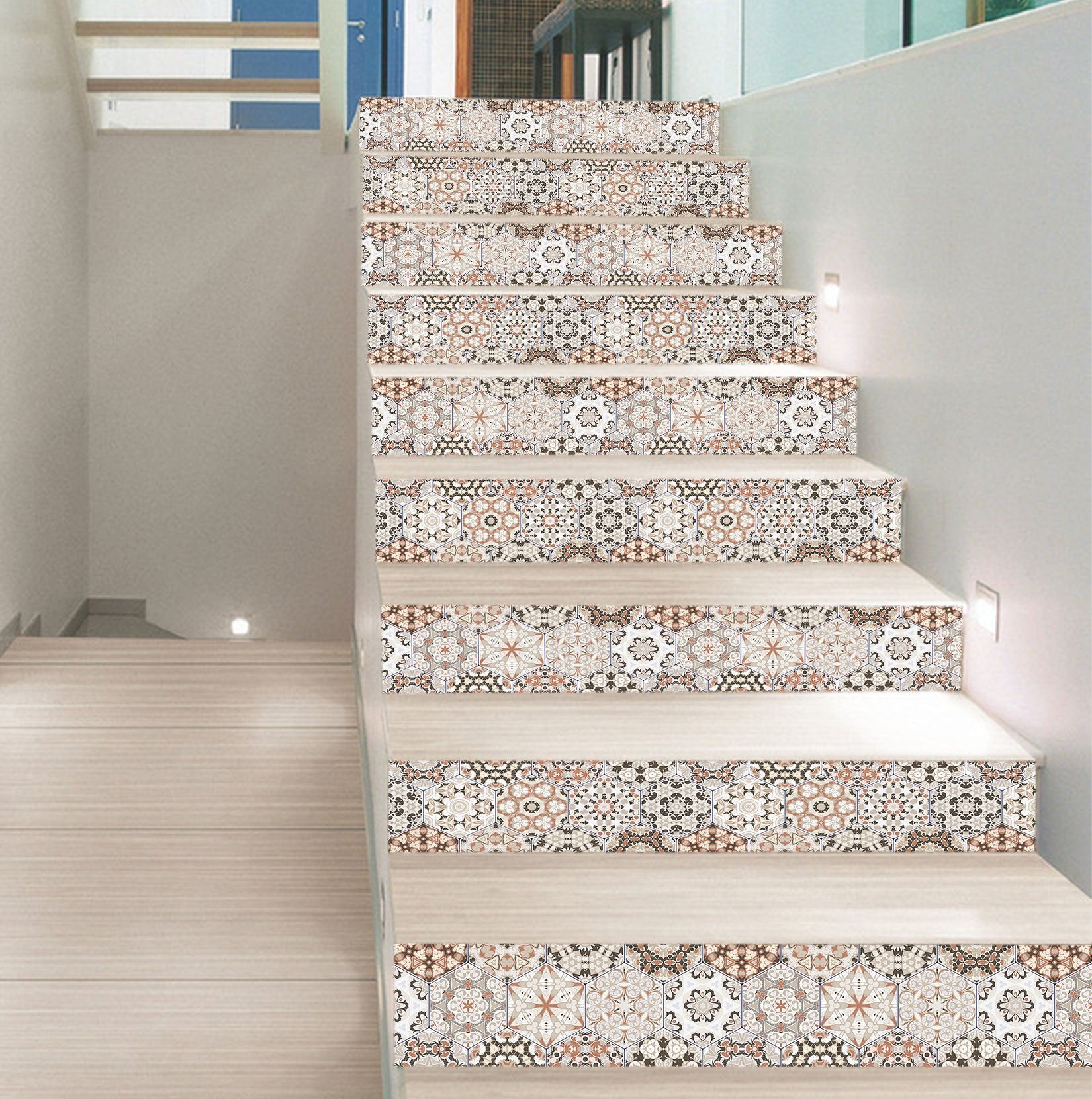 3D Vintage Handmade Mosaic 538 Marble Tile Texture Stair Risers Wallpaper AJ Wallpaper
