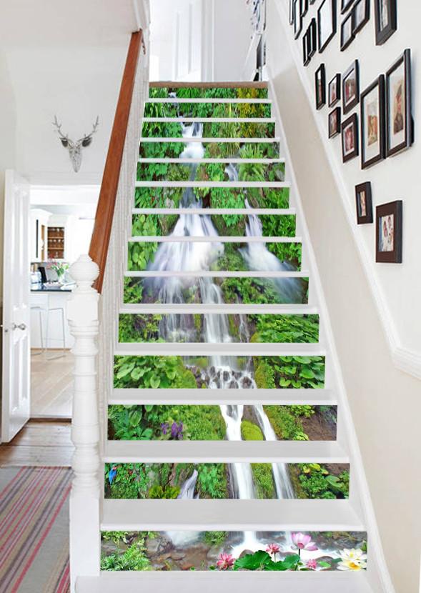 3D Stream Scenery 783 Stair Risers Wallpaper AJ Wallpaper