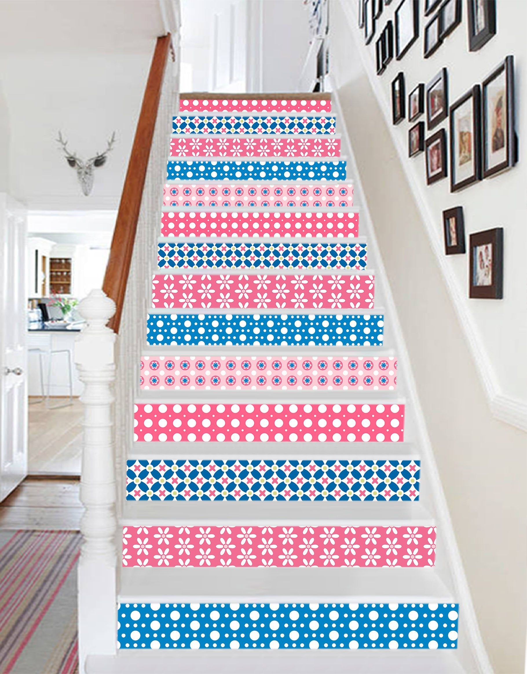 3D Pink Pattern 679 Stair Risers Wallpaper AJ Wallpaper