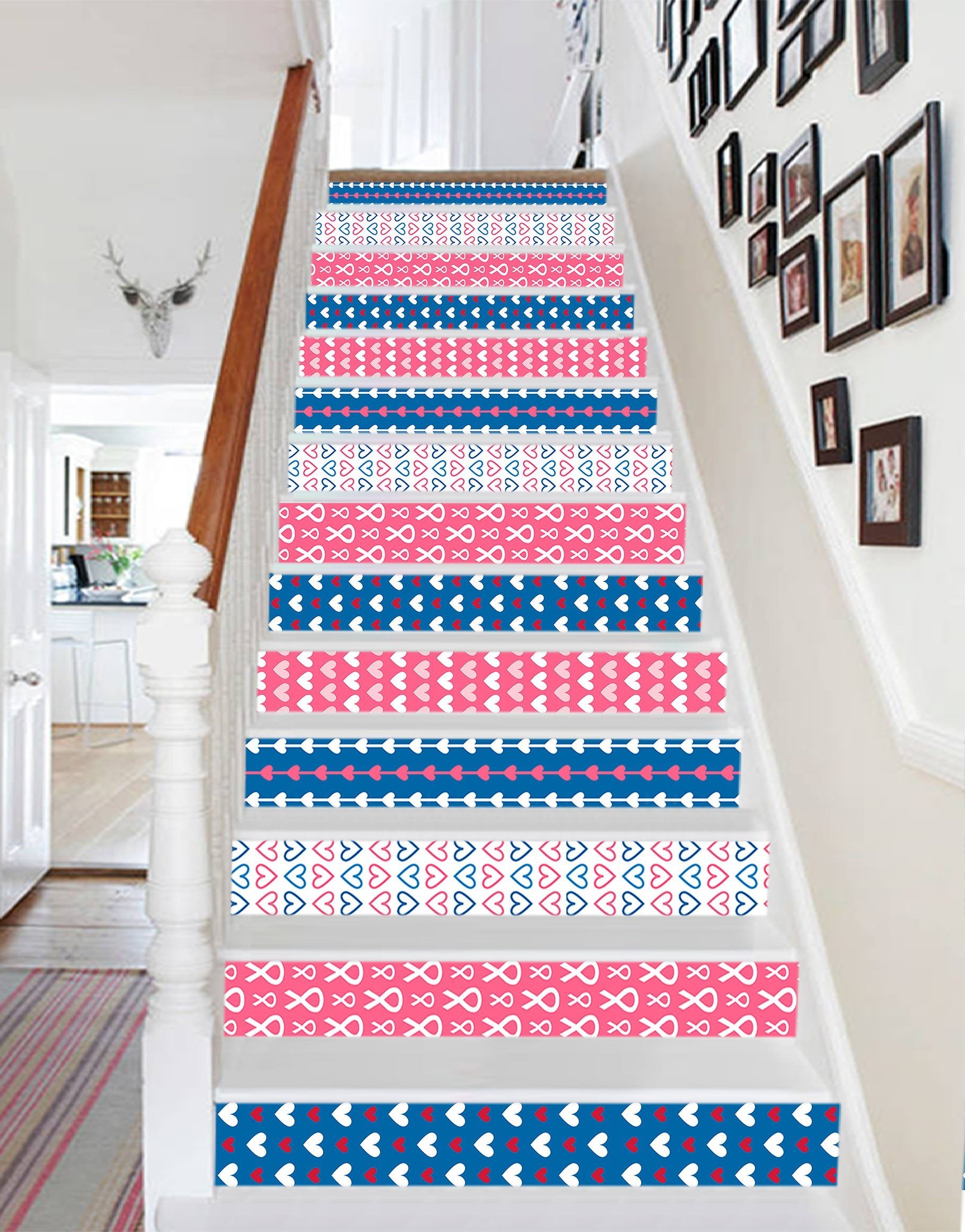 3D Pink Pattern 253 Stair Risers Wallpaper AJ Wallpaper