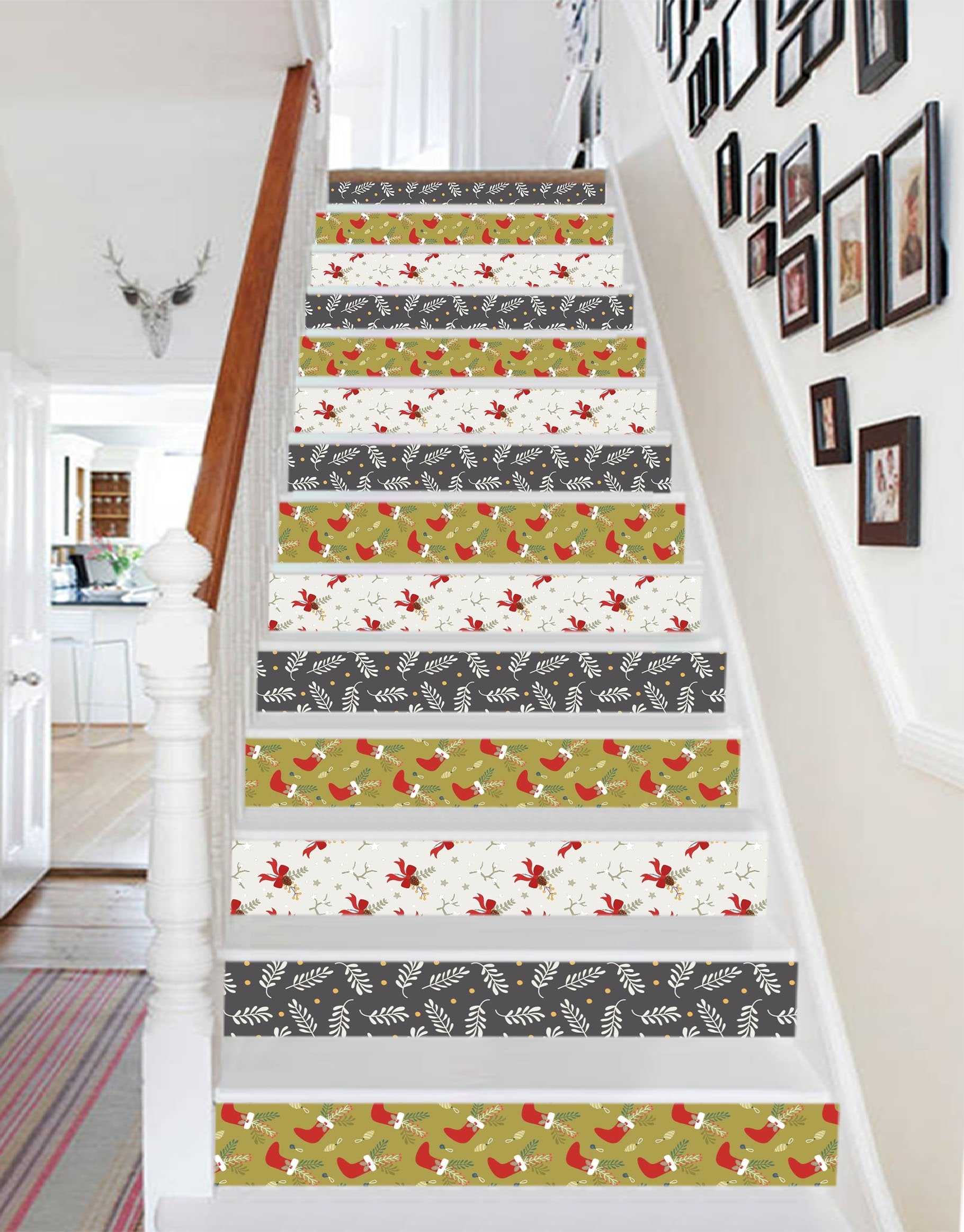 3D Christmas Decorations 48 Stair Risers Wallpaper AJ Wallpaper
