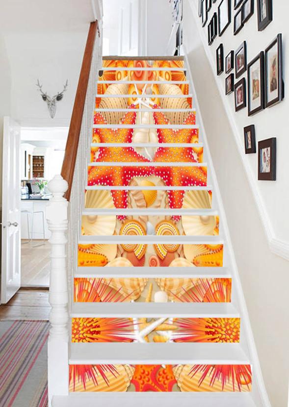 3D Sea Treasures Patterns 591 Stair Risers Wallpaper AJ Wallpaper