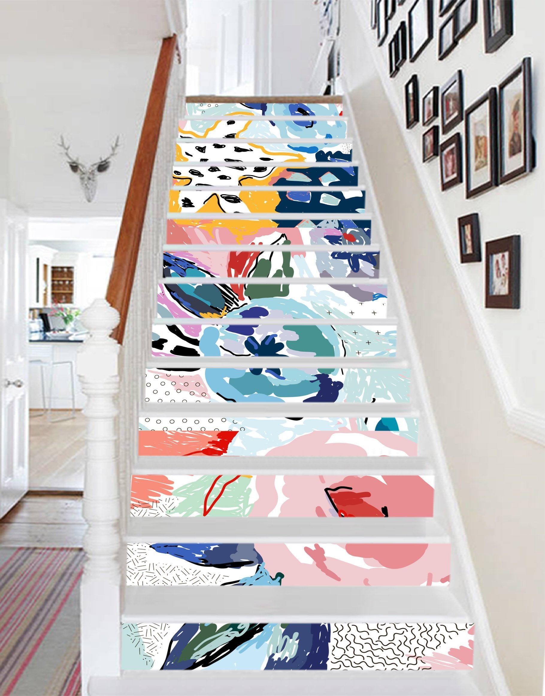 3D Graffiti 7126 Stair Risers Wallpaper AJ Wallpaper