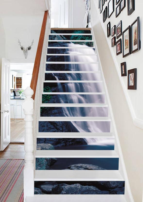 3D Waterfall 554 Stair Risers Wallpaper AJ Wallpaper