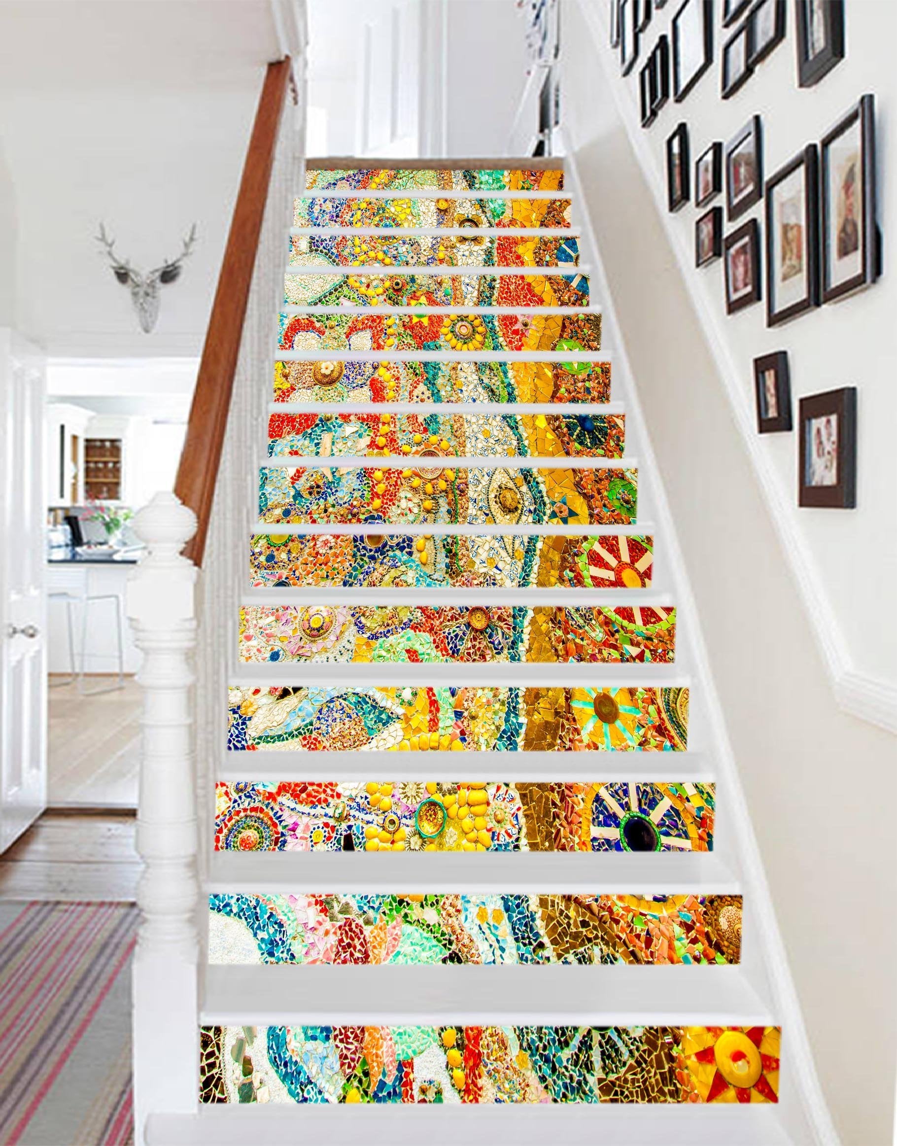 3D Gemstone 367 Stair Risers Wallpaper AJ Wallpaper