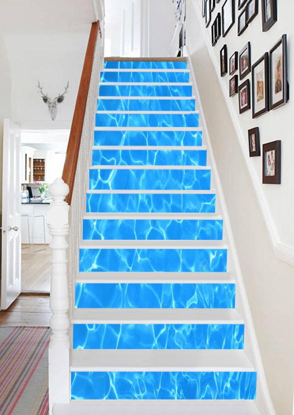 3D Sea Sparkling Water 799 Stair Risers Wallpaper AJ Wallpaper