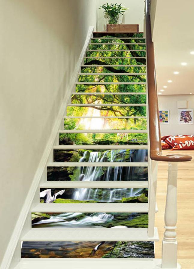 3D Animal Paradise 667 Stair Risers Wallpaper AJ Wallpaper