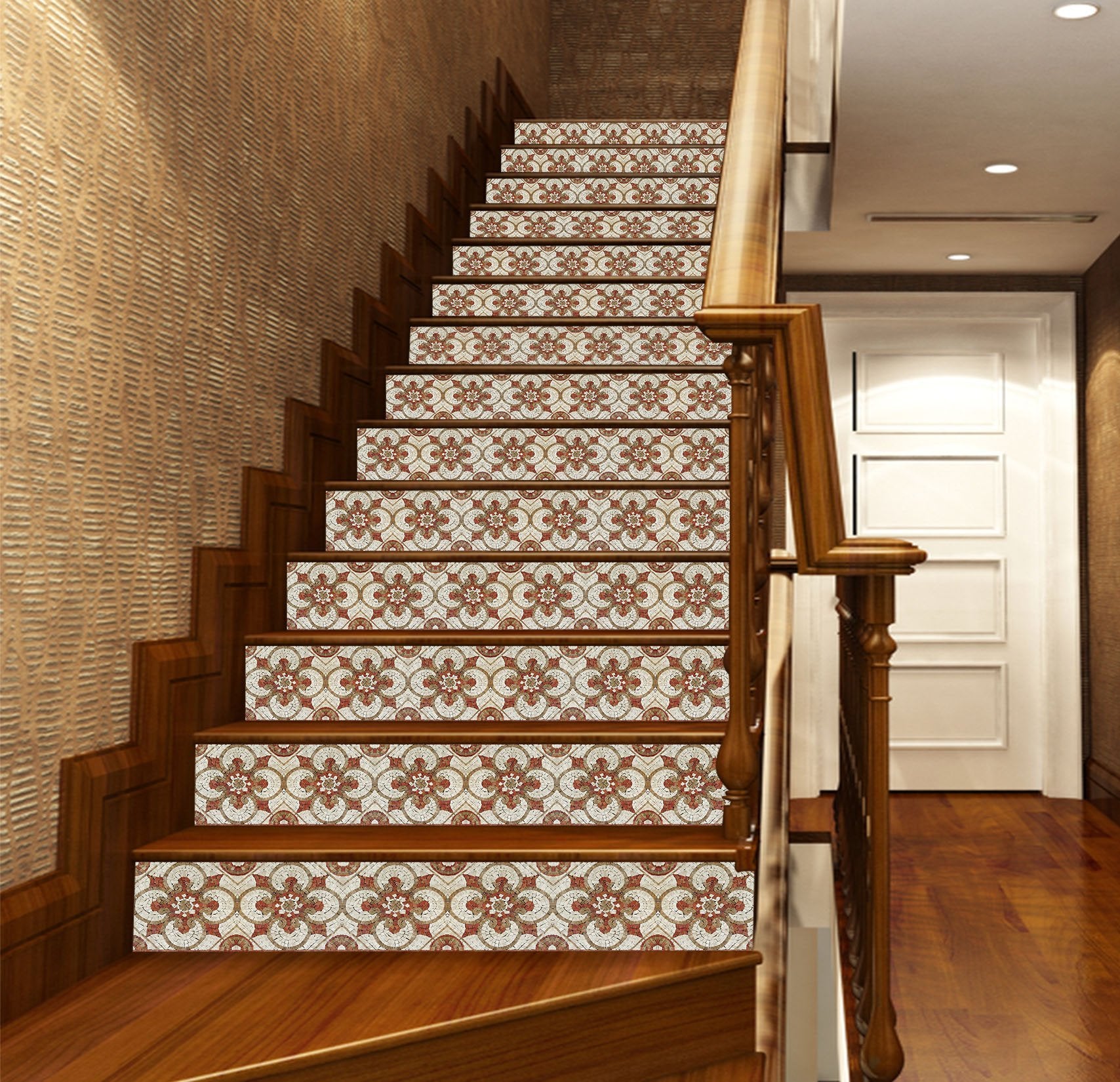 3D Retro Pattern 374 Stair Risers Wallpaper AJ Wallpaper